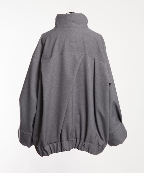 gomme（ゴム）の「ウーリーツイル　ビッグジャケット（その他アウター・レディース・チャコールグレー/ボルドー/ブラック・MEDIUM）」の16枚目の写真