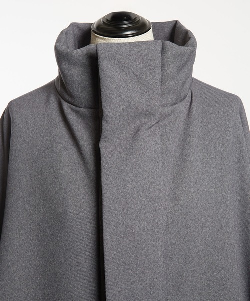 gomme（ゴム）の「ウーリーツイル　ビッグジャケット（その他アウター・レディース・チャコールグレー/ボルドー/ブラック・MEDIUM）」の17枚目の写真