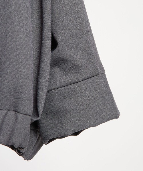 gomme（ゴム）の「ウーリーツイル　ビッグジャケット（その他アウター・レディース・チャコールグレー/ボルドー/ブラック・MEDIUM）」の18枚目の写真