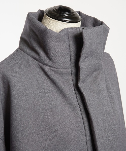 gomme（ゴム）の「ウーリーツイル　ビッグジャケット（その他アウター・レディース・チャコールグレー/ボルドー/ブラック・MEDIUM）」の19枚目の写真