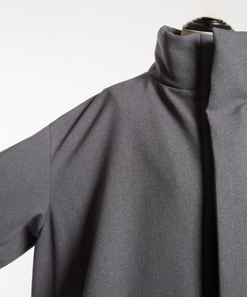 gomme（ゴム）の「ウーリーツイル　ビッグジャケット（その他アウター・レディース・チャコールグレー/ボルドー/ブラック・MEDIUM）」の20枚目の写真