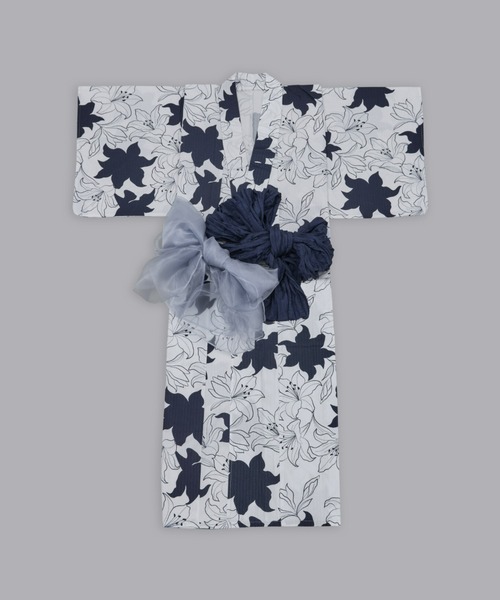 Olu.（オルドット）の「オリジナル柄浴衣＆帯セット（浴衣・レディース・ネイビー/ホワイト/ホワイト系その他/ネイビー系・FREE）」の17枚目の写真