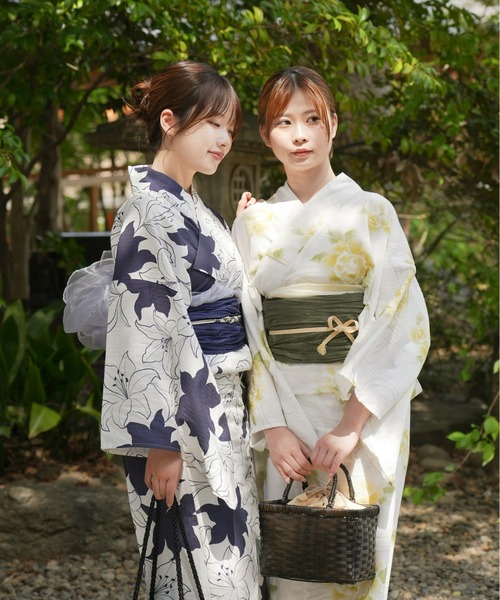 Olu.（オルドット）の「オリジナル柄浴衣＆帯セット（浴衣・レディース・ネイビー/ホワイト/ホワイト系その他/ネイビー系・FREE）」の11枚目の写真