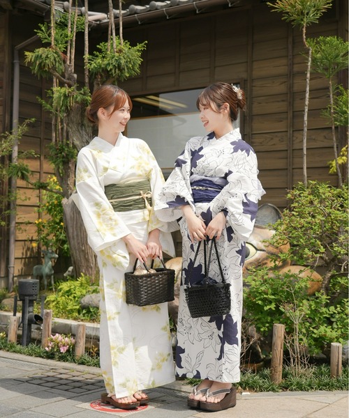 Olu.（オルドット）の「オリジナル柄浴衣＆帯セット（浴衣・レディース・ネイビー/ホワイト/ホワイト系その他/ネイビー系・FREE）」の12枚目の写真