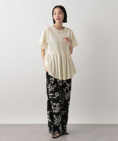 LOWRYS FARM(ローリーズファーム)の「ペプラムチュニックSS 494892(Tシャツ/カットソー・レディース・ブラック/オフホワイト/ブルー・FREE)」の14枚目の写真