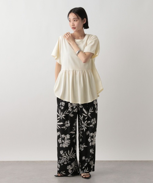 LOWRYS FARM(ローリーズファーム)の「ペプラムチュニックSS 494892(Tシャツ/カットソー・レディース・ブラック/オフホワイト/ブルー・FREE)」の13枚目の写真