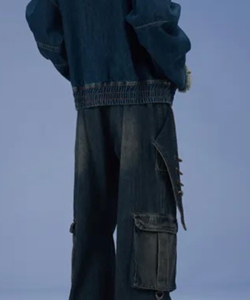 Bling Leads(ブリングリーズ)の「Z)【BLINGLEADS】JNF24031 RING DENIM PANT(デニムパンツ・メンズ・ネイビー・MEDIUM/LARGE)」の3枚目の写真