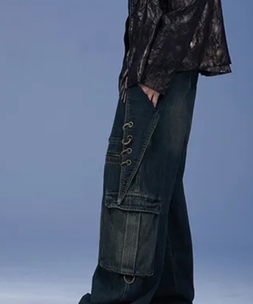 Bling Leads(ブリングリーズ)の「Z)【BLINGLEADS】JNF24031 RING DENIM PANT(デニムパンツ・メンズ・ネイビー・MEDIUM/LARGE)」の2枚目の写真