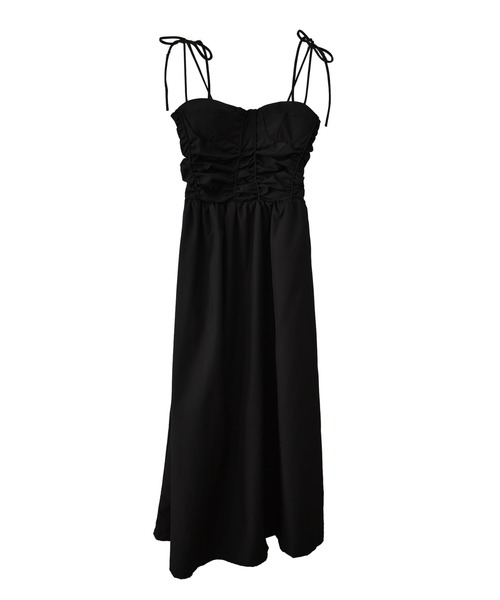 Reurie'（レウリィ）の「【ZOZO限定】カップ付きビスチェキャミワンピース／bustier cami onepiece キャミワンピ ロング丈 ロング丈 きれいめ フェミニン レディライク オケージョン シンプル ガーリー（ワンピース・レディース・ブラック/アイボリー・FREE）」の8枚目の写真