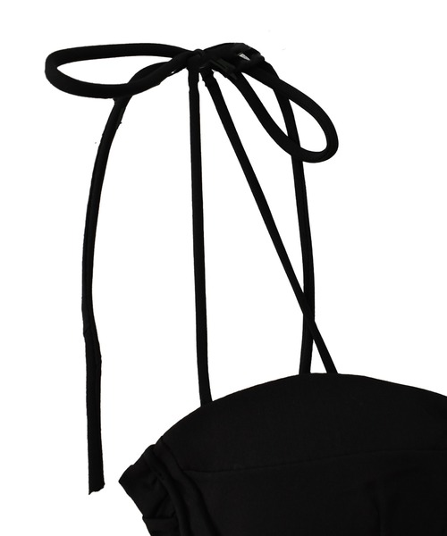 Reurie'（レウリィ）の「【ZOZO限定】カップ付きビスチェキャミワンピース／bustier cami onepiece キャミワンピ ロング丈 ロング丈 きれいめ フェミニン レディライク オケージョン シンプル ガーリー（ワンピース・レディース・ブラック/アイボリー・FREE）」の9枚目の写真