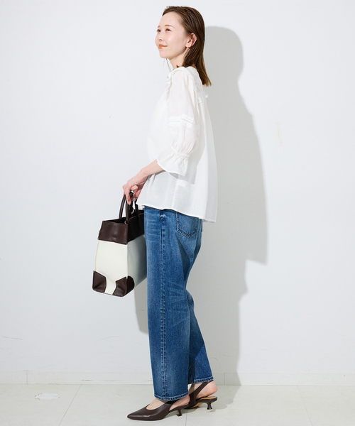 SLOBE IENA（スローブイエナ）の「コットンレーヨンレースブラウス（シャツ/ブラウス・レディース・ホワイト/ブラウン・FREE）」の22枚目の写真