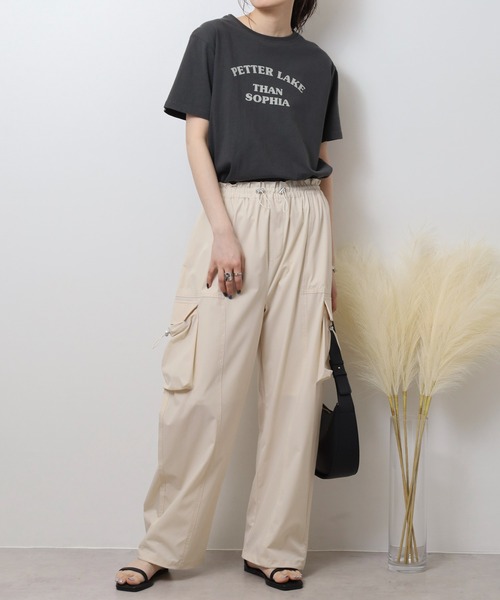 hunch(ハンチ)の「hunch 接触冷感 パラシュートパンツ(その他パンツ・レディース・アイボリー/ブラック/ライトブラウン/ライム・FREE)」の8枚目の写真