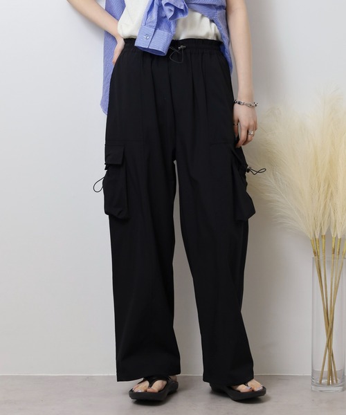 hunch(ハンチ)の「hunch 接触冷感 パラシュートパンツ(その他パンツ・レディース・アイボリー/ブラック/ライトブラウン/ライム・FREE)」の9枚目の写真