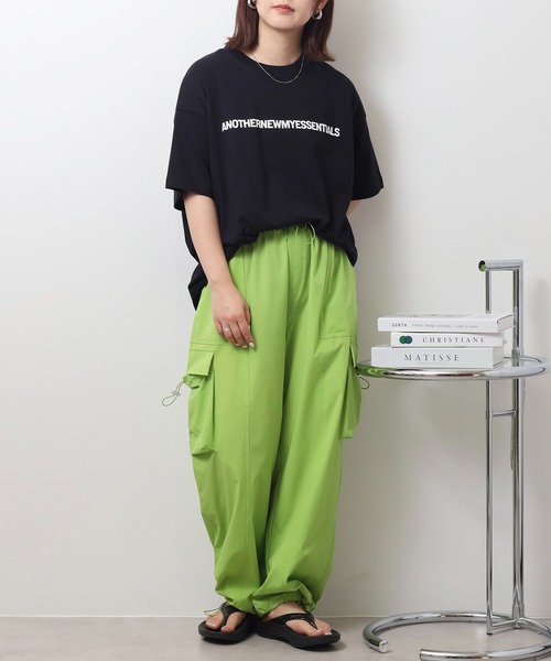 hunch(ハンチ)の「hunch 接触冷感 パラシュートパンツ(その他パンツ・レディース・アイボリー/ブラック/ライトブラウン/ライム・FREE)」の20枚目の写真