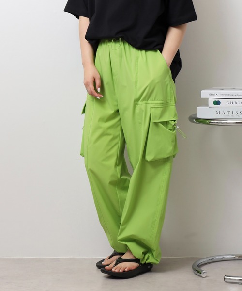 hunch(ハンチ)の「hunch 接触冷感 パラシュートパンツ(その他パンツ・レディース・アイボリー/ブラック/ライトブラウン/ライム・FREE)」の19枚目の写真