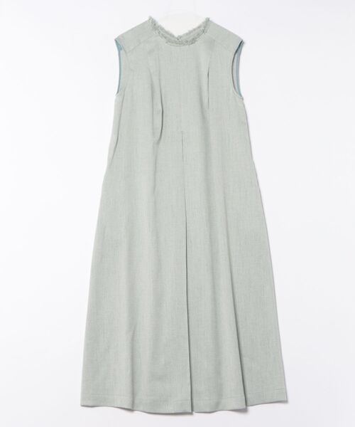 qualite（カリテ）の「リネンライクフロントタックワンピース/夏服（ワンピース・レディース・オフホワイト/グリーン・36/38）」の11枚目の写真