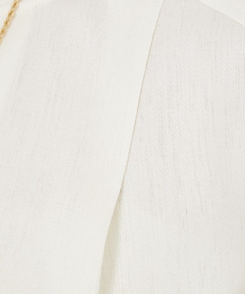 qualite（カリテ）の「リネンライクフロントタックワンピース/夏服（ワンピース・レディース・オフホワイト/グリーン・36/38）」の10枚目の写真