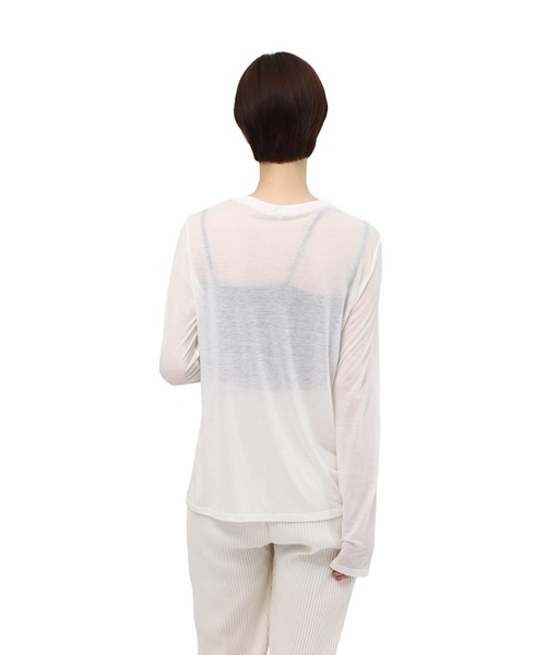 BASERANGE（ベースレンジ）の「BASERANGE / ベースレンジ：【レディース】LONG SLEEVE TEE：TOLS-BL-000[ANN]（Tシャツ/カットソー・レディース・ホワイト系その他/ブラック/ベージュ系その他・S）」の8枚目の写真