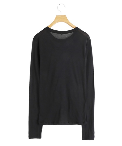 BASERANGE（ベースレンジ）の「BASERANGE / ベースレンジ：【レディース】LONG SLEEVE TEE：TOLS-BL-000[ANN]（Tシャツ/カットソー・レディース・ホワイト系その他/ブラック/ベージュ系その他・S）」の10枚目の写真