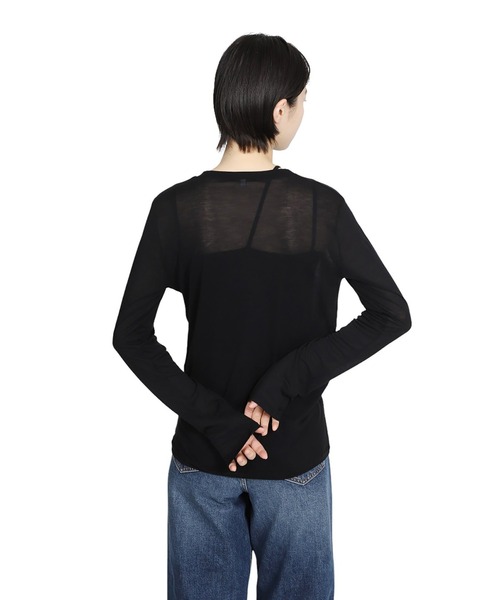 BASERANGE（ベースレンジ）の「BASERANGE / ベースレンジ：【レディース】LONG SLEEVE TEE：TOLS-BL-000[ANN]（Tシャツ/カットソー・レディース・ホワイト系その他/ブラック/ベージュ系その他・S）」の12枚目の写真