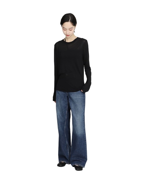BASERANGE（ベースレンジ）の「BASERANGE / ベースレンジ：【レディース】LONG SLEEVE TEE：TOLS-BL-000[ANN]（Tシャツ/カットソー・レディース・ホワイト系その他/ブラック/ベージュ系その他・S）」の13枚目の写真