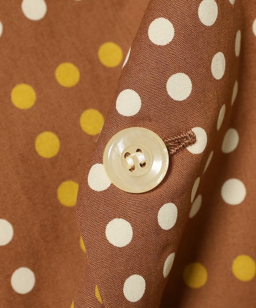 STAR OF HOLLYWOOD(スターオブハリウッド)の「STAR OF HOLLYWOOD / TYPEWRITER COTTON OPEN SHIRT “POLKA DOT”(シャツ/ブラウス・レディース・ブラウン・SMALL)」の5枚目の写真