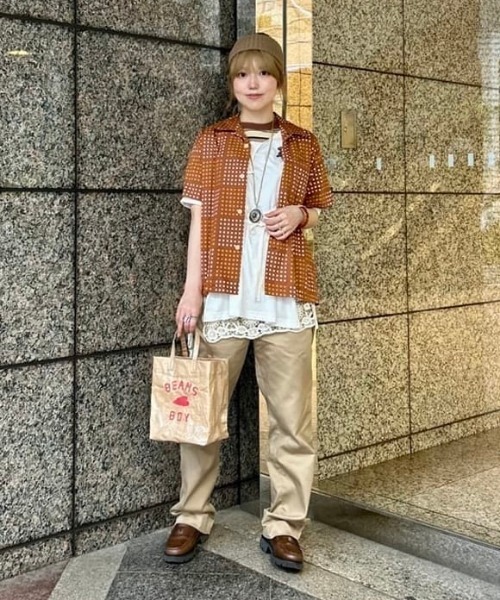 STAR OF HOLLYWOOD(スターオブハリウッド)の「STAR OF HOLLYWOOD / TYPEWRITER COTTON OPEN SHIRT “POLKA DOT”(シャツ/ブラウス・レディース・ブラウン・SMALL)」の8枚目の写真