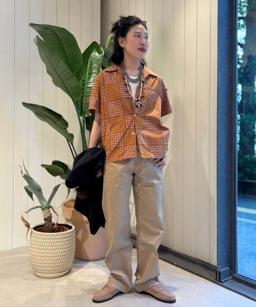 STAR OF HOLLYWOOD(スターオブハリウッド)の「STAR OF HOLLYWOOD / TYPEWRITER COTTON OPEN SHIRT “POLKA DOT”(シャツ/ブラウス・レディース・ブラウン・SMALL)」の7枚目の写真