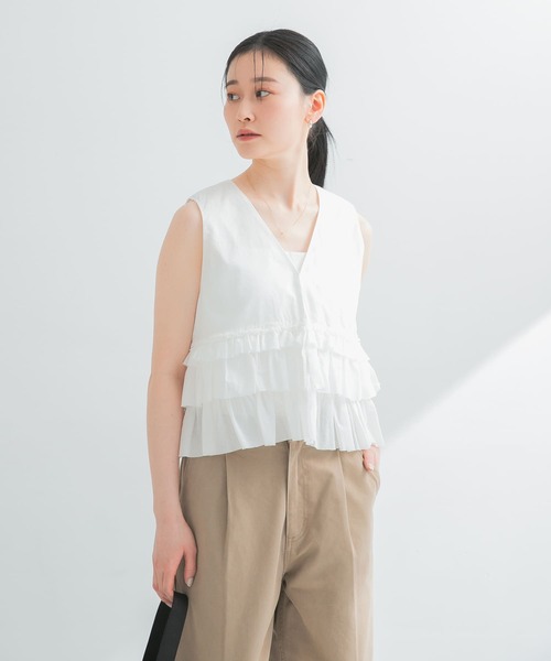 セール】ノースリーブフリルブラウス（シャツ/ブラウス）｜URBAN