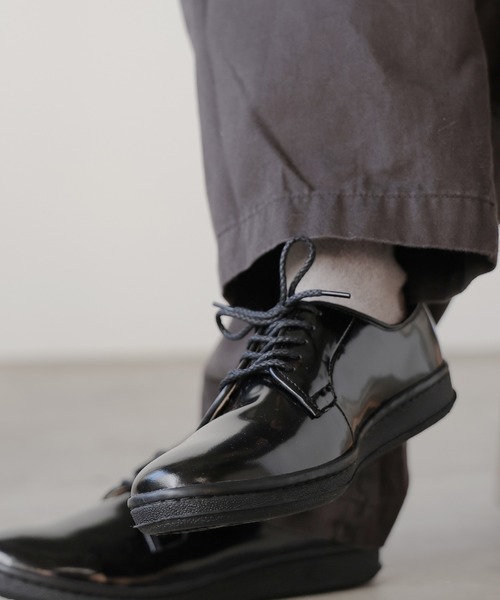 MANEBU(マネブ)の「MANEBU/マネブ HIHIN FACE SKIN レースアップレザーシューズ(ドレスシューズ・メンズ・ブラック・40)」の1枚目の写真