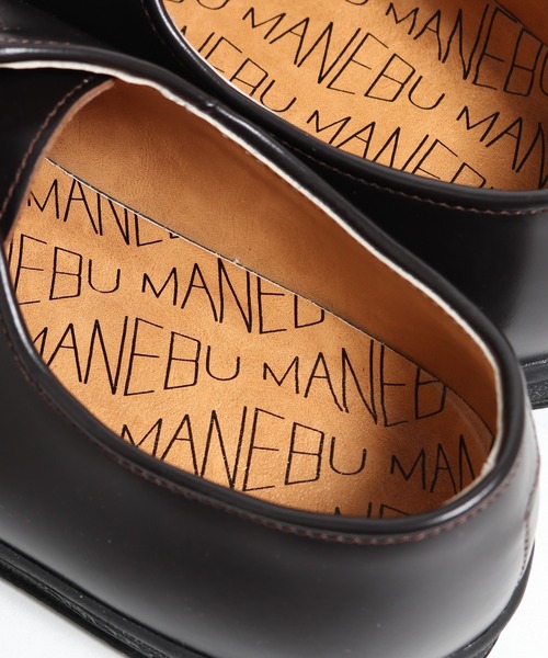 MANEBU(マネブ)の「MANEBU/マネブ HIHIN FACE SKIN レースアップレザーシューズ(ドレスシューズ・メンズ・ブラック・40)」の6枚目の写真