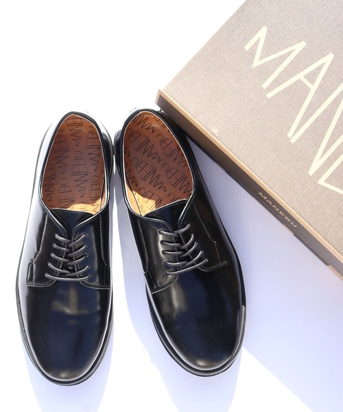 MANEBU(マネブ)の「MANEBU/マネブ HIHIN FACE SKIN レースアップレザーシューズ(ドレスシューズ・メンズ・ブラック・40)」の13枚目の写真