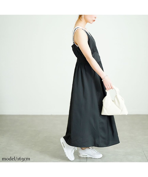 GOLDJAPAN(ゴールドジャパン)の「カシュクールキャミワンピース【大きいサイズ対応】(ワンピース・レディース・ブラック/ブルー・LL/3L/4L/5L)」の14枚目の写真