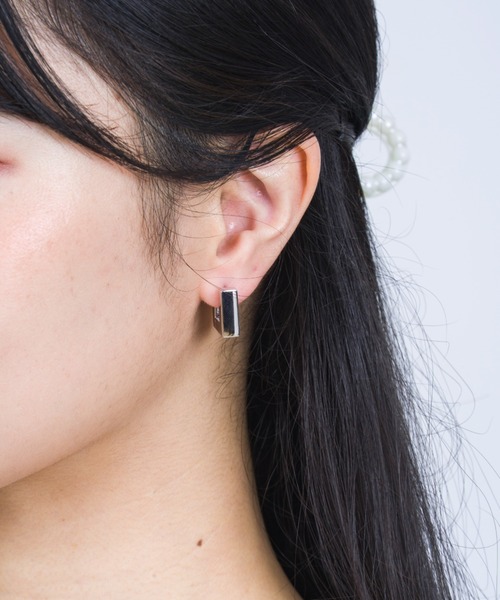 セール】【TOMWOOD】Square Hoops Small シルバー ピアス