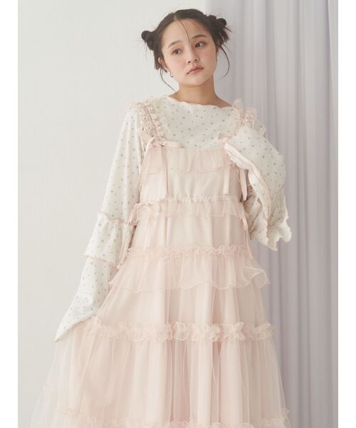 merry jenny♡9点セット♡ floralセーラーギャザーパフワンピース（ワンピース）｜merry