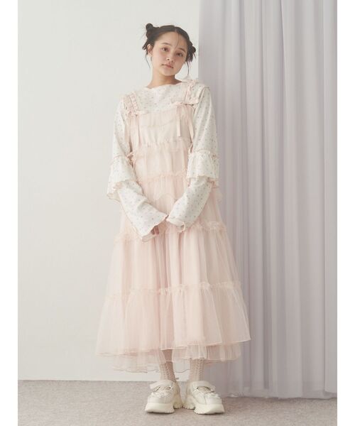 merry jenny（メリージェニー）の「flower waffleトップス（Tシャツ/カットソー・レディース・ピンク/ブルー・FREE）」の8枚目の写真