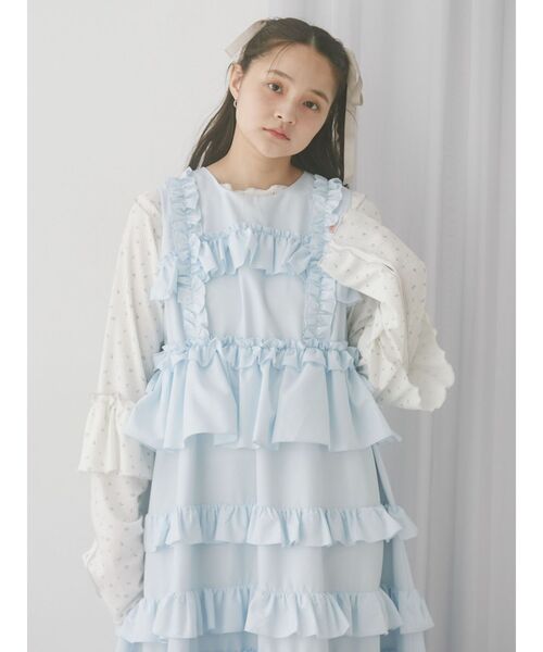 merry jenny（メリージェニー）の「flower waffleトップス（Tシャツ/カットソー・レディース・ピンク/ブルー・FREE）」の9枚目の写真