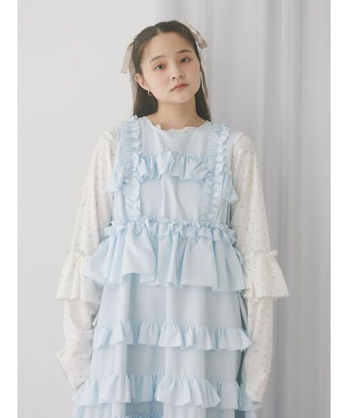 merry jenny（メリージェニー）の「flower waffleトップス（Tシャツ/カットソー・レディース・ピンク/ブルー・FREE）」の10枚目の写真