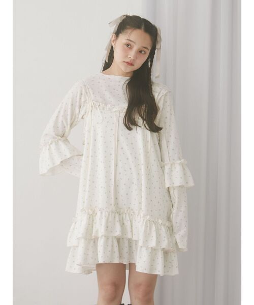 merry jenny（メリージェニー）の「flower waffleトップス（Tシャツ/カットソー・レディース・ピンク/ブルー・FREE）」の16枚目の写真