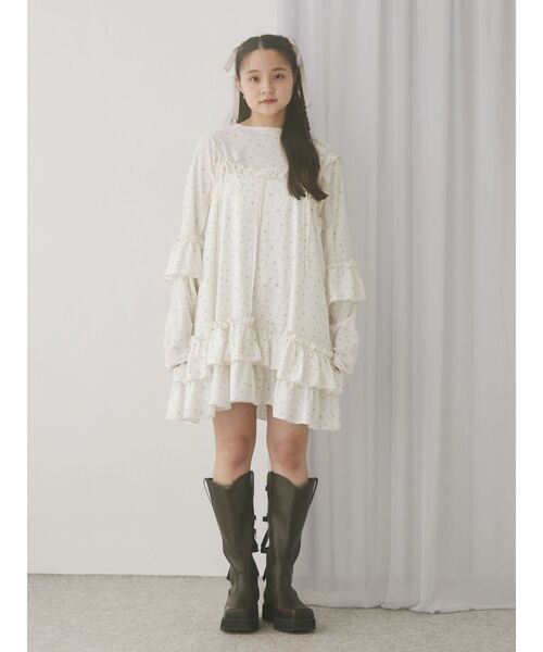 merry jenny（メリージェニー）の「flower waffleトップス（Tシャツ/カットソー・レディース・ピンク/ブルー・FREE）」の17枚目の写真