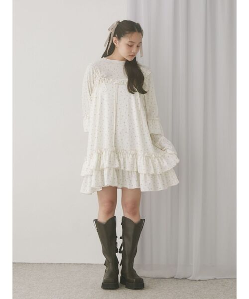 flower waffleトップス（Tシャツ/カットソー）｜merry jenny