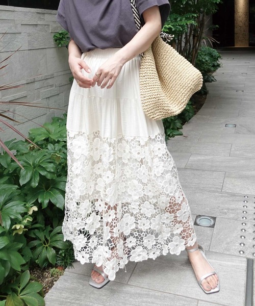 OHESHIO レーススカート　ホワイト adidas LACE SKIRT ホワイト（アディダス レース スカート