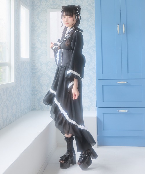 Mia様♡浴衣オーダー♡ハンドメイド♡ セール】はしごレースフリルロリータ浴衣（浴衣）｜DearMyLove