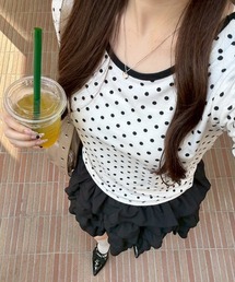 2WAYリンガードット柄T