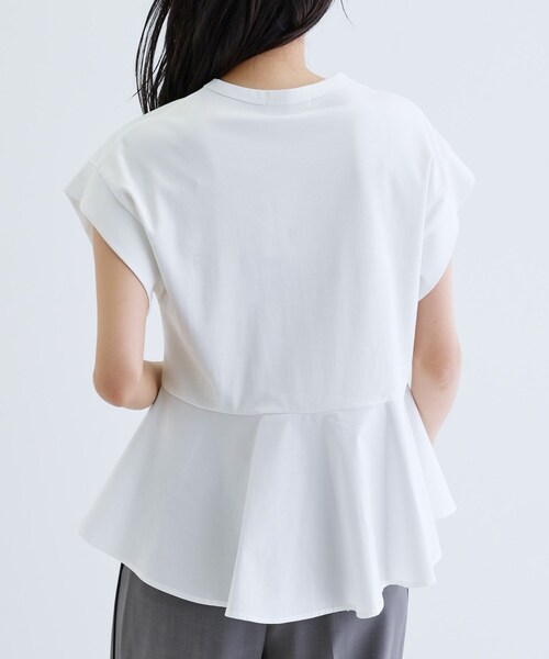 セール】ペプラムスムースカットソー（Tシャツ/カットソー