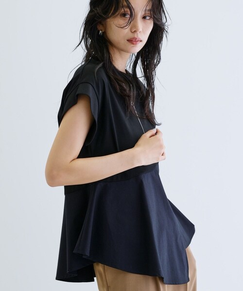 GALLEST / ギャレスト ペプラムスムースカットソー ペプラムスムースカットソー（カットソー） | GALLEST