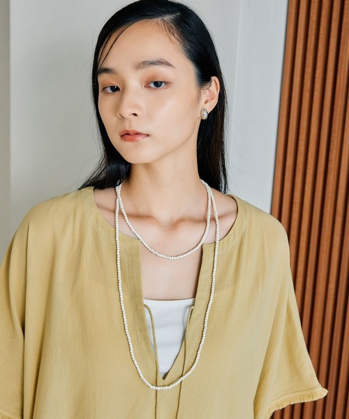 LEPSIM（レプシィム）の「ビーズロングネックレス　495857（ネックレス・レディース・アイボリー/レッド/ブラック・ONE SIZE）」の18枚目の写真