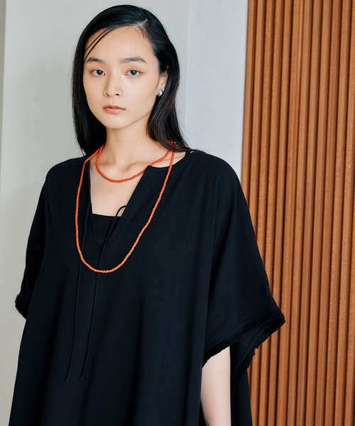 LEPSIM（レプシィム）の「ビーズロングネックレス　495857（ネックレス・レディース・アイボリー/レッド/ブラック・ONE SIZE）」の15枚目の写真