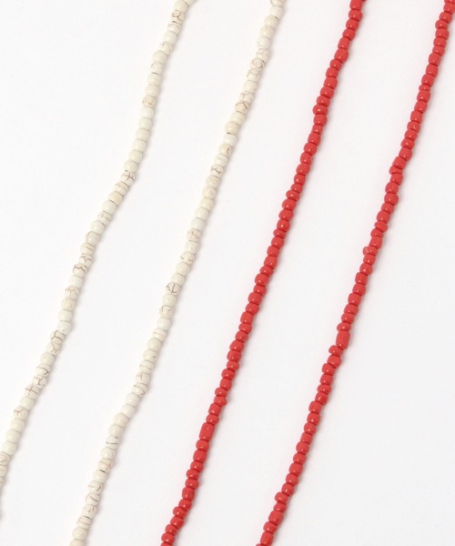 LEPSIM（レプシィム）の「ビーズロングネックレス　495857（ネックレス・レディース・アイボリー/レッド/ブラック・ONE SIZE）」の7枚目の写真