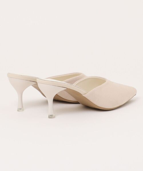 unnu（ユヌ）の「ポインテッドトゥスエードタッチミュール（パンプス・レディース・ブラック/アイボリー・24.0cm/23.0cm）」の3枚目の写真